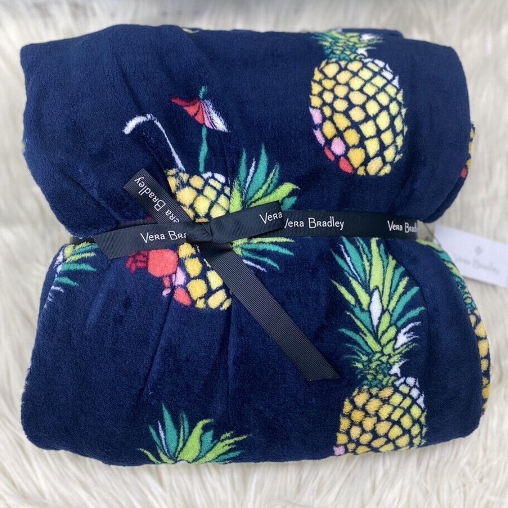 Vera Bradley Plush Throw Blanket in Fleece Toucan Party Oversized 80" x 50" NWT